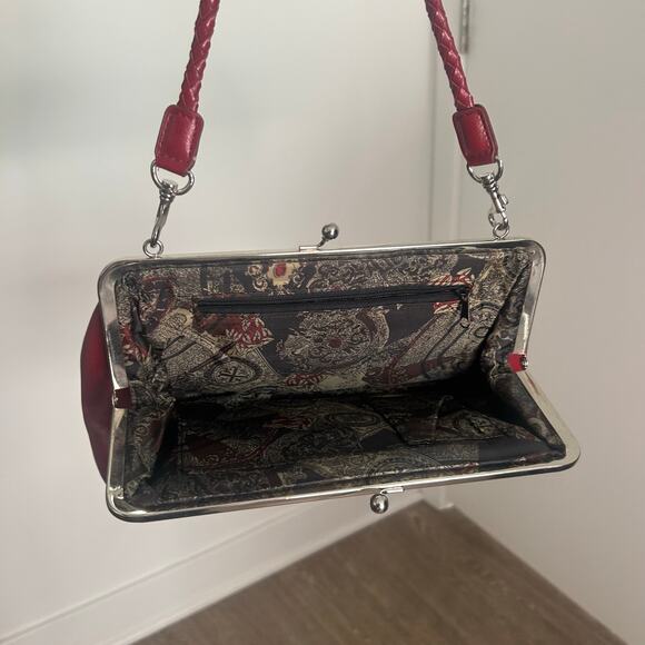 Brighton Red Crocodile Embossed Faux Leather Mini Bag - Picture 5 of 6